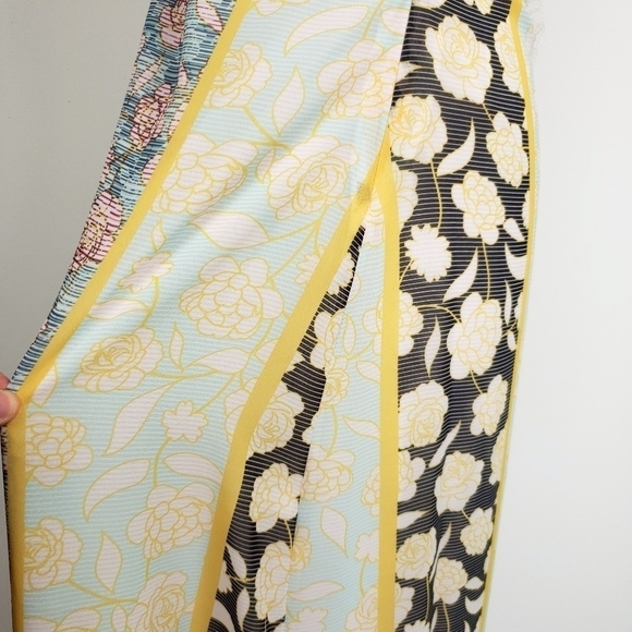 Tularosa Monroe halter neck cross back dress floral stripe size M - Picture 7 of 13